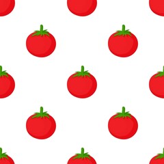 Red tomato pattern seamless background texture repeat wallpaper geometric vector