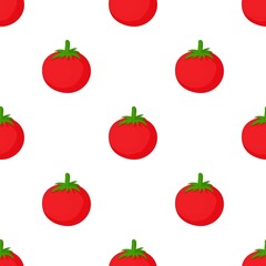 Red tomato pattern seamless background texture repeat wallpaper geometric vector