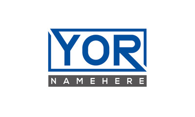 YOR creative three letters logo