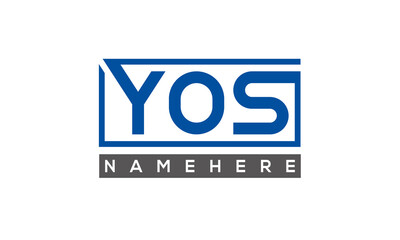 YOS creative three letters logo