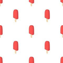 Frosty red fruit popsicle pattern seamless background texture repeat wallpaper geometric vector