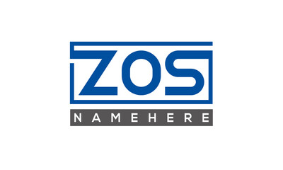 ZOS creative three letters logo