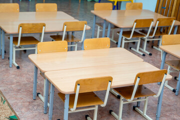 absence of children in the classroom during quarantine due to coronavirus infection (COVID-19)
