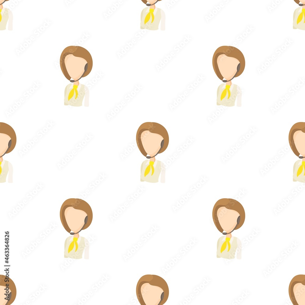 Poster taxi dispatcher with headset pattern seamless background texture repeat wallpaper geometric vector