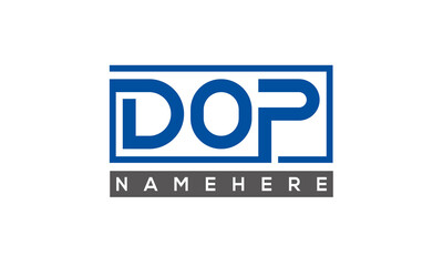 DOP creative three letters logo