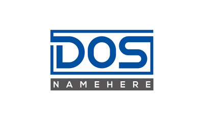 DOS creative three letters logo