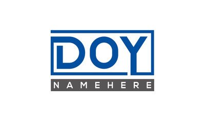 DOY creative three letters logo