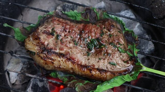Grilled fresh meat and safe from red meat accelerators