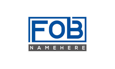FOB creative three letters logo