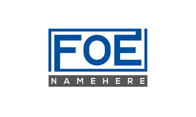 FOE creative three letters logo