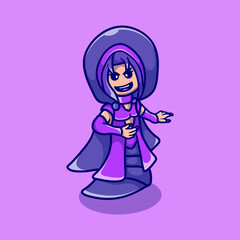 cute halloween beautiful witch dancing