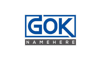 GOK creative three letters logo
