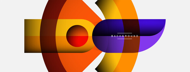 Trendy shapes, color minimal design composition, lines and shadows for wallpaper banner background or landing page