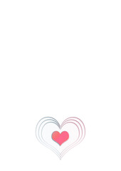 Heart symbol white background