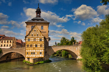 Altes Rathaus in Bamberg Franken Deutschland