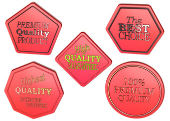 Set of Sale product badges. 3D rendering.