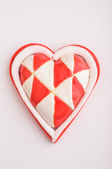 Heart of chocolate tart to St. Valentine's days