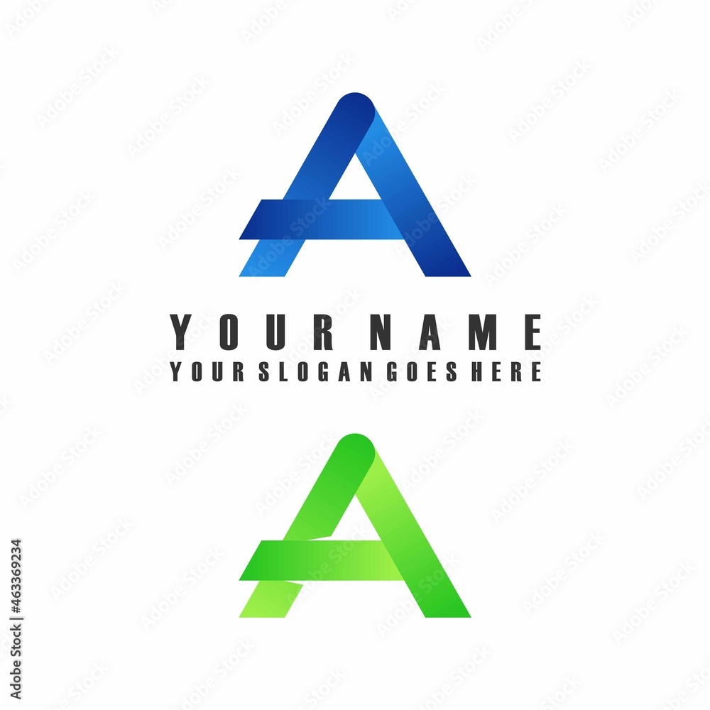 Fototapete simple and unique letter or word a attractive font image graphic icon logo design abstract concept v
