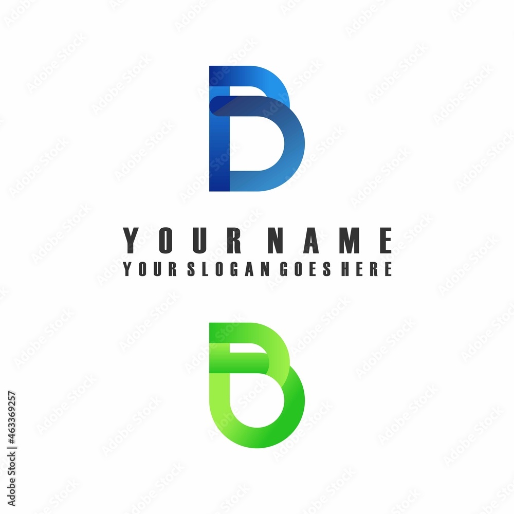 Fototapete simple and unique letter or word b attractive font image graphic icon logo design abstract concept v