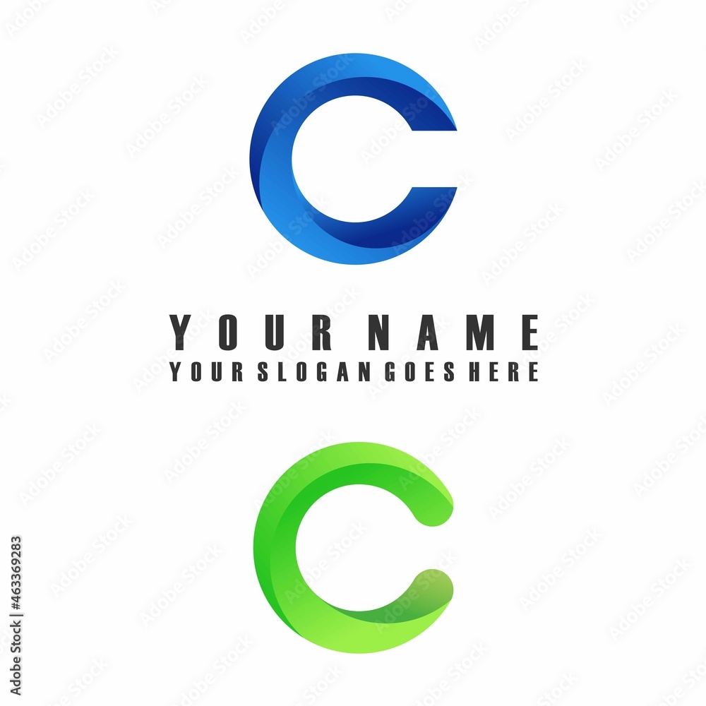 Fototapete simple and unique letter or word c attractive font image graphic icon logo design abstract concept v