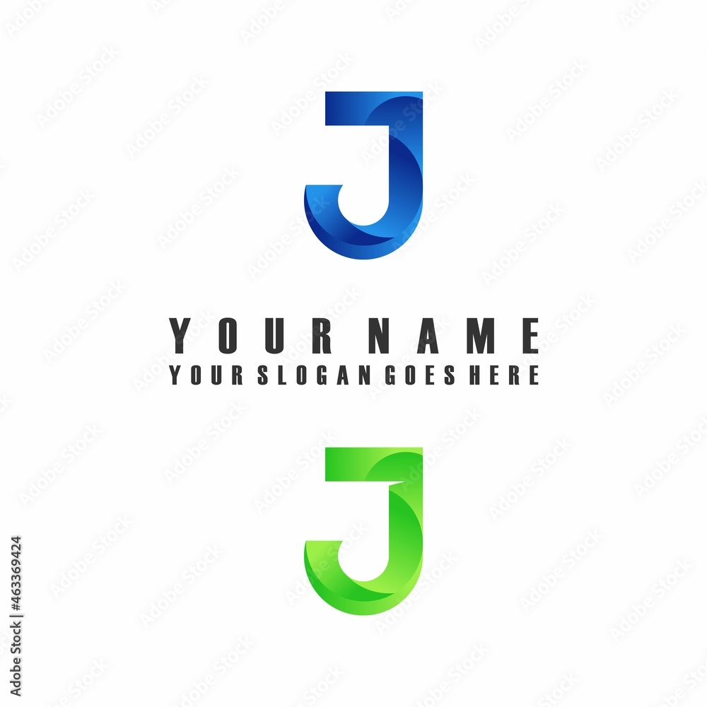 Fototapete simple and unique letter or word j attractive font image graphic icon logo design abstract concept v