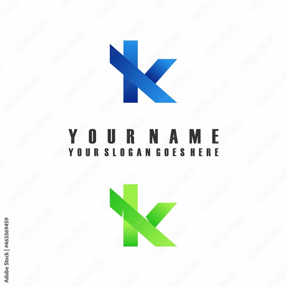 Fototapete simple and unique letter or word k attractive font image graphic icon logo design abstract concept v
