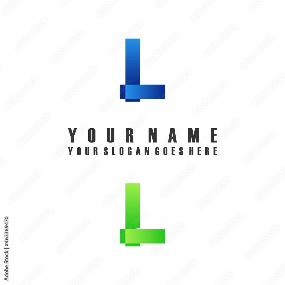 Fototapete simple and unique letter or word l attractive font image graphic icon logo design abstract concept v