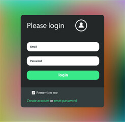 web portal login window with user name and password 