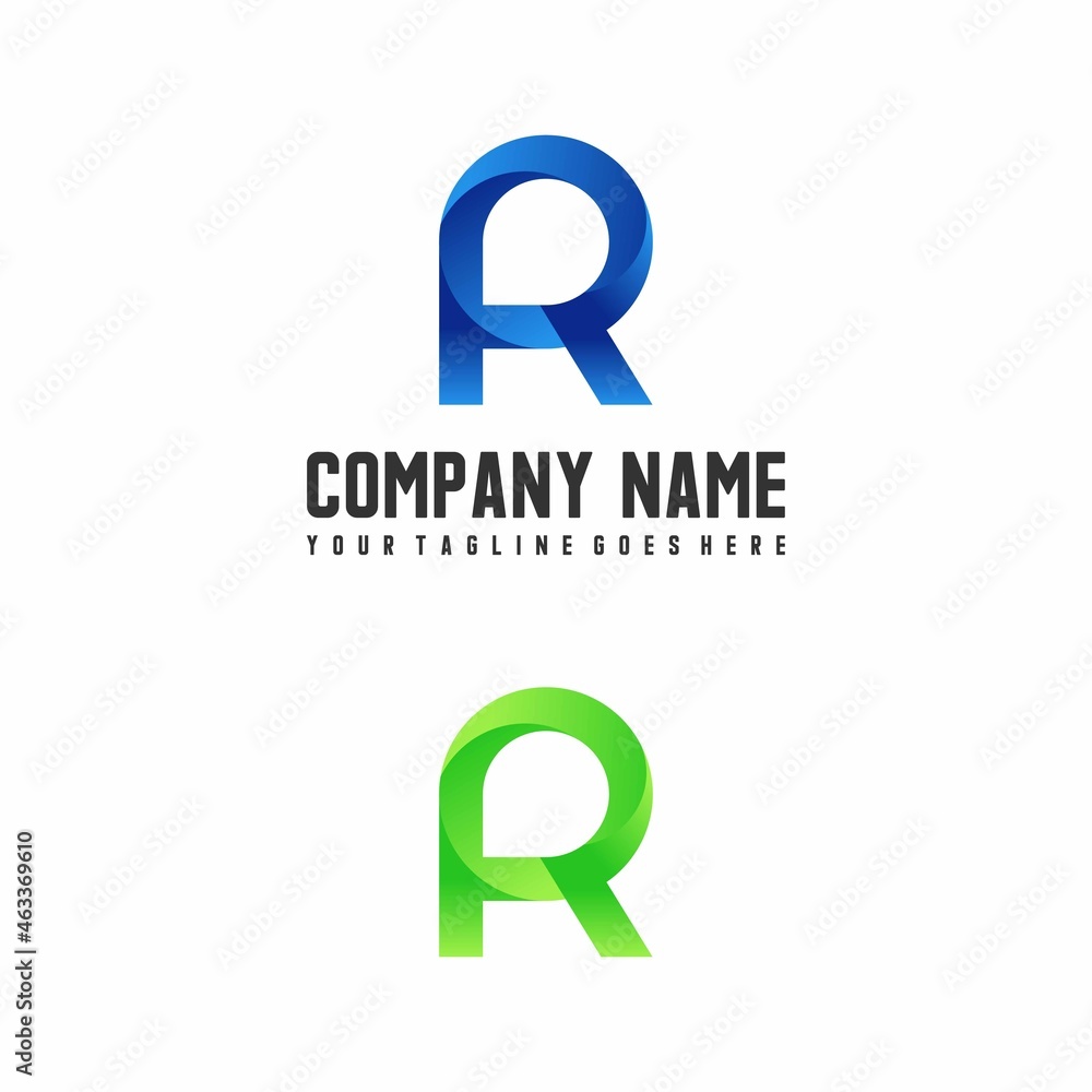 Fototapete simple and unique letter or word r attractive font image graphic icon logo design abstract concept v