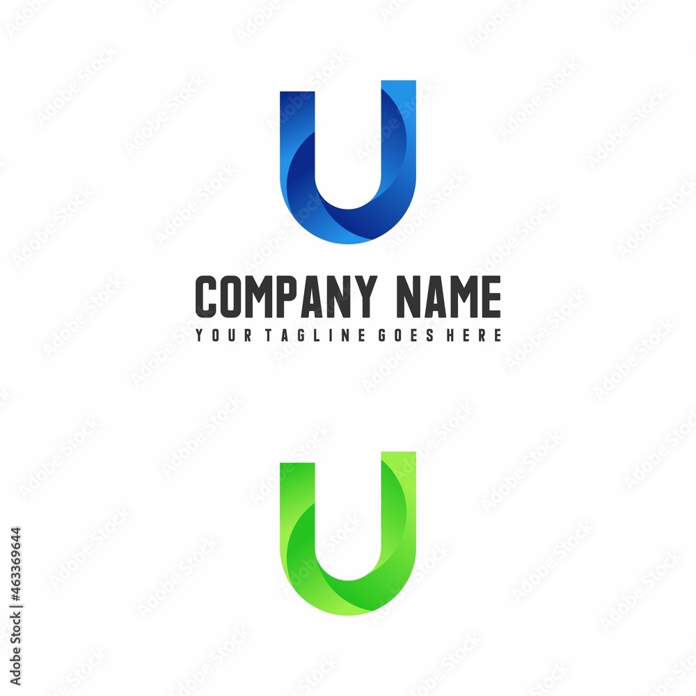 Fototapete simple and unique letter or word u attractive font image graphic icon logo design abstract concept v