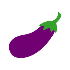 Eggplant icon. Flat illustration of eggplant vector icon isolated on white background