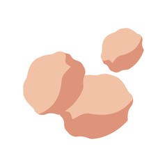 flat vector nuts icon vector illustration