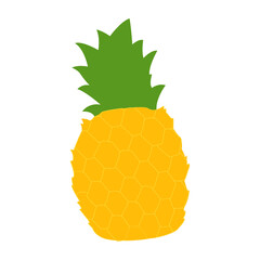 Pineapple Flat Design with Vector Illustration