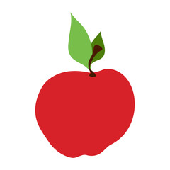 Red apple illustration isolated on white background