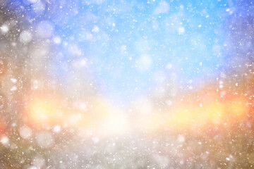 abstract white light blurred snow background, glamor christmas glow design