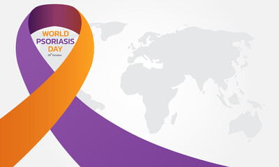 World Psoriasis Day concept. October 29. Psoriasis Awareness Month Vector Illustration.