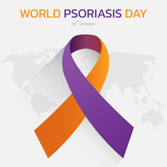 World Psoriasis Day concept. October 29. Psoriasis Awareness Month Vector Illustration.