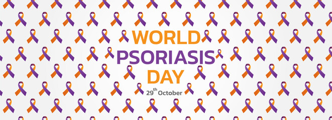 World Psoriasis Day concept. October 29. Psoriasis Awareness Month Vector Illustration.