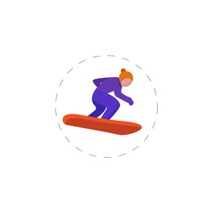 Snowboard isolated illustration on white background. Snowboarding clipart.