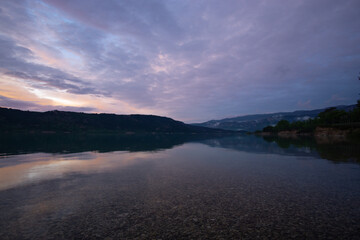 Sunset at Lac de Sainte Croix