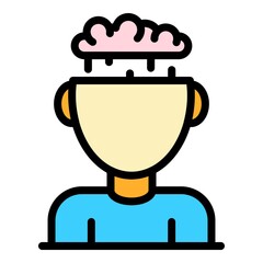 Bipolar existence icon. Outline bipolar existence vector icon color flat isolated