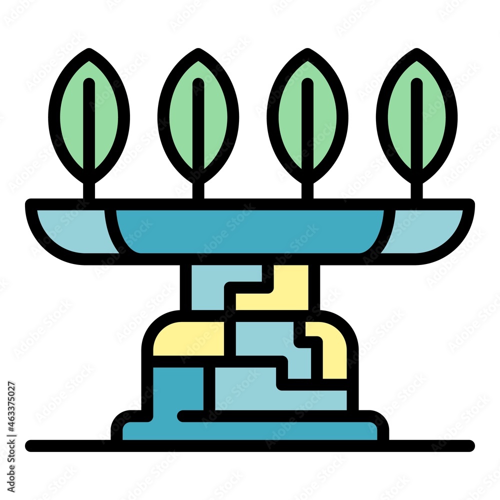 Poster farming robot seed icon. outline farming robot seed vector icon color flat isolated