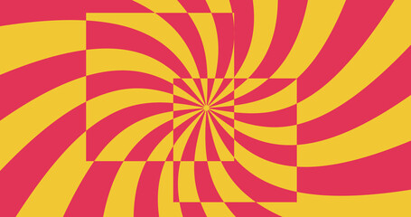 Cool Bright Spiral Background. Abstract Geometric Sun Beams Pattern. Optical Illusion Art Vector Design.