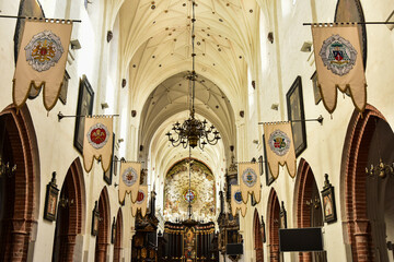 beautiful interior of the Oliwa Cathedral in Gdansk, Poland - obrazy, fototapety, plakaty