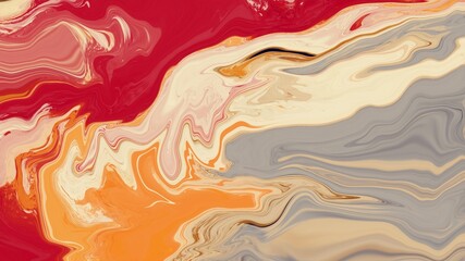 Abstract background painting art with red, yellow, orange and grey liquid paint brush for presentation, website, halloween poster, wall decoration, or t-shirt design.