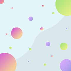 abstract colorful bubble circle background editable