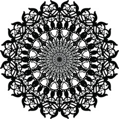 ornamental round lace ornament vector model design