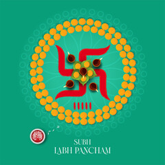 Subh Labh Pancham Creative Greeting Template
