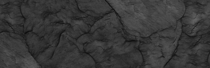 Gray grunge banner. Abstract stone background. The texture of the stone wall. Close-up.