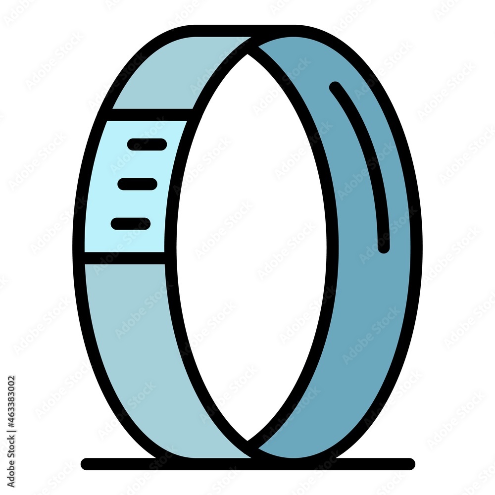 Poster app smartwatch icon. outline app smartwatch vector icon color flat isolated